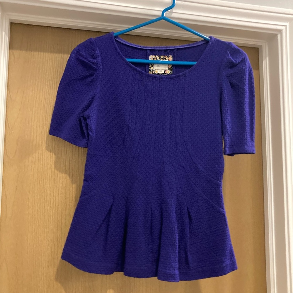 Anthropologie Blue-Purple Shirt